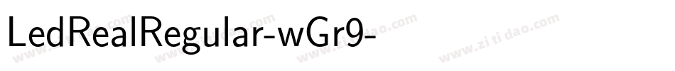 LedRealRegular-wGr9字体转换
