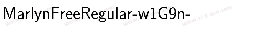 MarlynFreeRegular-w1G9n字体转换