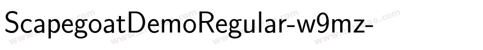 ScapegoatDemoRegular-w9mz字体转换