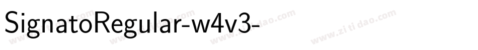 SignatoRegular-w4v3字体转换 SignatoRegular-w4v3字体转换