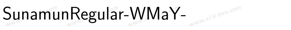 SunamunRegular-WMaY字体转换