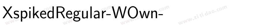 XspikedRegular-WOwn字体转换