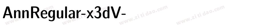 AnnRegular-x3dV字体转换