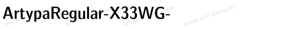 ArtypaRegular-X33WG字体转换