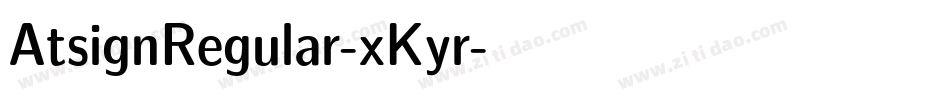 AtsignRegular-xKyr字体转换