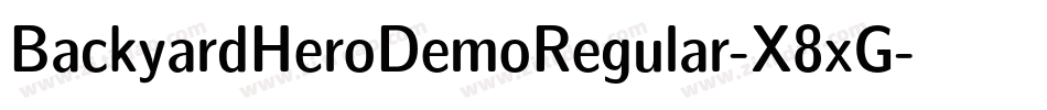 BackyardHeroDemoRegular-X8xG字体转换