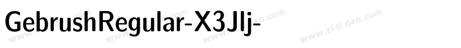 GebrushRegular-X3Jlj字体转换