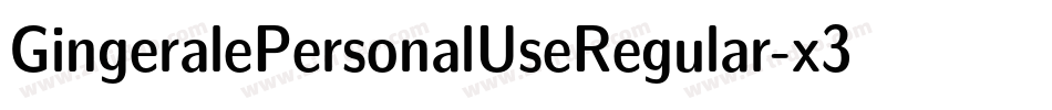 GingeralePersonalUseRegular-x3L5O字体转换