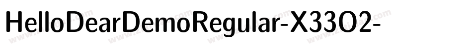 HelloDearDemoRegular-X33O2字体转换