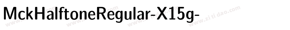 MckHalftoneRegular-X15g字体转换