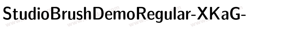 StudioBrushDemoRegular-XKaG字体转换