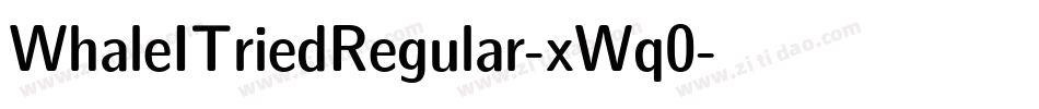 WhaleITriedRegular-xWq0字体转换