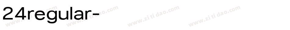 24regular字体转换