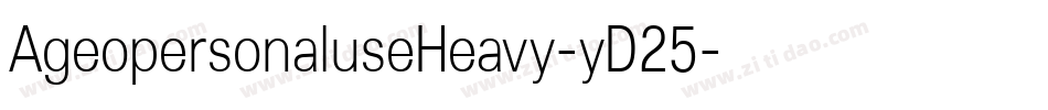AgeopersonaluseHeavy-yD25字体转换