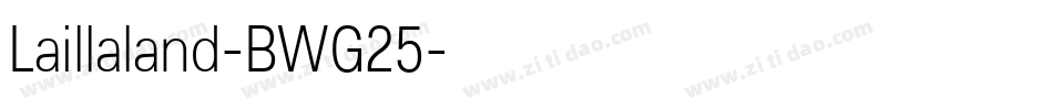 Laillaland-BWG25字体转换
