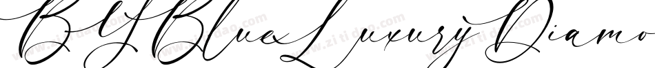 BYBlueLuxuryDiamond字体转换
