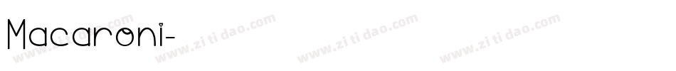 Macaroni字体转换