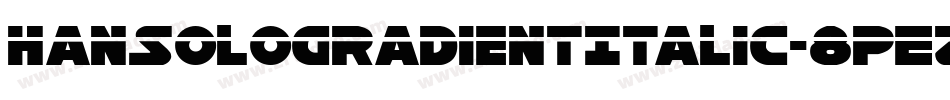 HanSoloGradientItalic-8pEZ字体转换