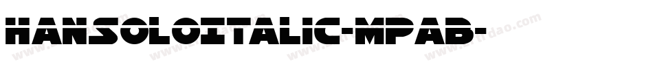 HanSoloItalic-MPaB字体转换