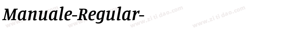 Manuale-Regular字体转换