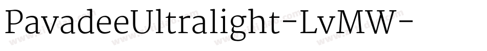 PavadeeUltralight-LvMW字体转换