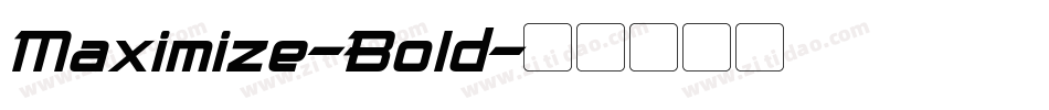 Maximize-Bold字体转换
