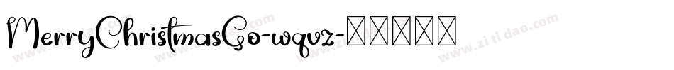 MerryChristmasGo-wqvz字体转换