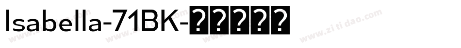 Isabella-71BK字体转换