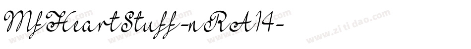 MfHeartStuff-nRA14字体转换