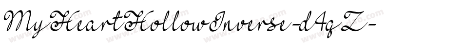 MyHeartHollowInverse-d4qZ字体转换