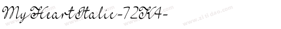 MyHeartItalic-72K4字体转换