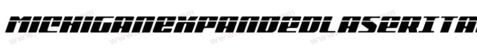 MichiganExpandedLaserItalic-P0o2字体转换