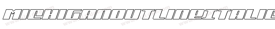 MichiganOutlineItalic-3DmG字体转换