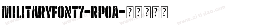MilitaryFont7-rp0A字体转换