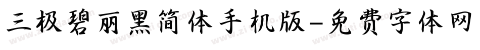 三极碧丽黑简体手机版字体转换