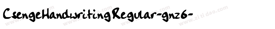 CsengeHandwritingRegular-gnz6字体转换