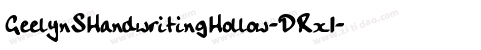 GeelynSHandwritingHollow-DRx1字体转换