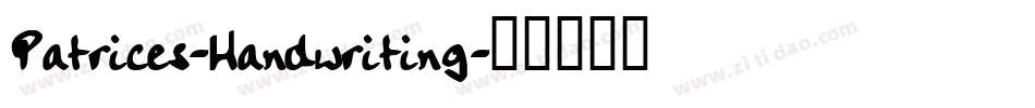 Patrices-Handwriting字体转换