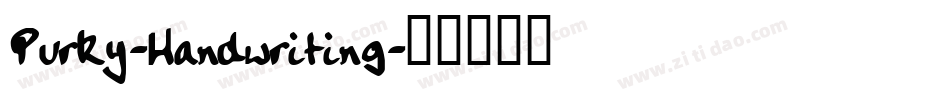 Purky-Handwriting字体转换