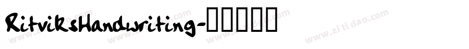 RitviksHandwriting字体转换