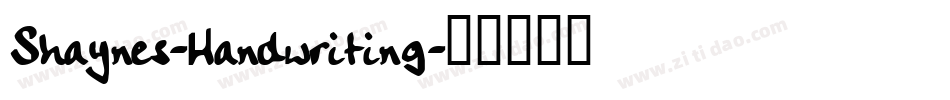 Shaynes-Handwriting字体转换