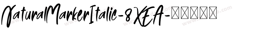 NaturalMarkerItalic-8XEA字体转换
