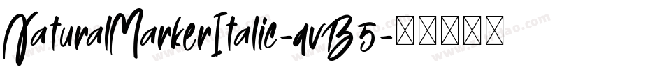 NaturalMarkerItalic-qvB5字体转换