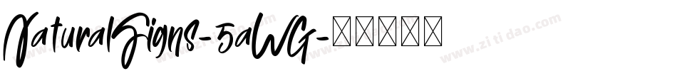 NaturalSigns-5aWG字体转换