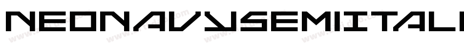NeoNavySemiItalic-0X54字体转换