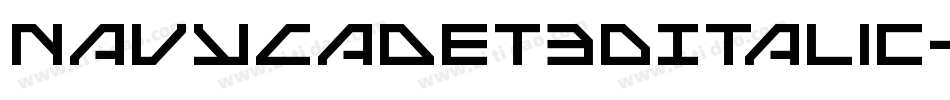 NavyCadet3DItalic-V3Oz字体转换