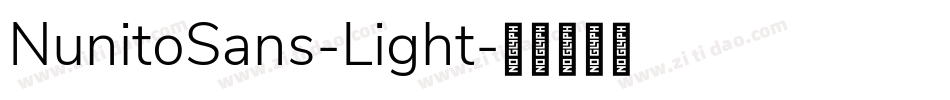 NunitoSans-Light字体转换