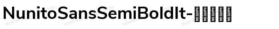 NunitoSansSemiBoldIt字体转换