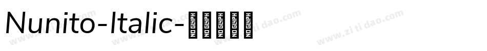 Nunito-Italic字体转换