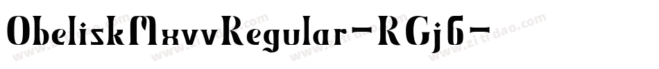 ObeliskMxvvRegular-RGj6字体转换